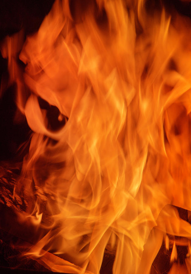 Hot Photograph - Hot Blazing Fire by Garry Gay