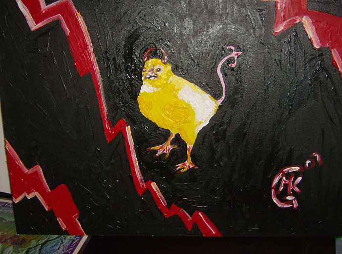 Hot Painting - Hot Chick by Michaela Gilt Hot Painting - Hot Chick by Michaela Gilt