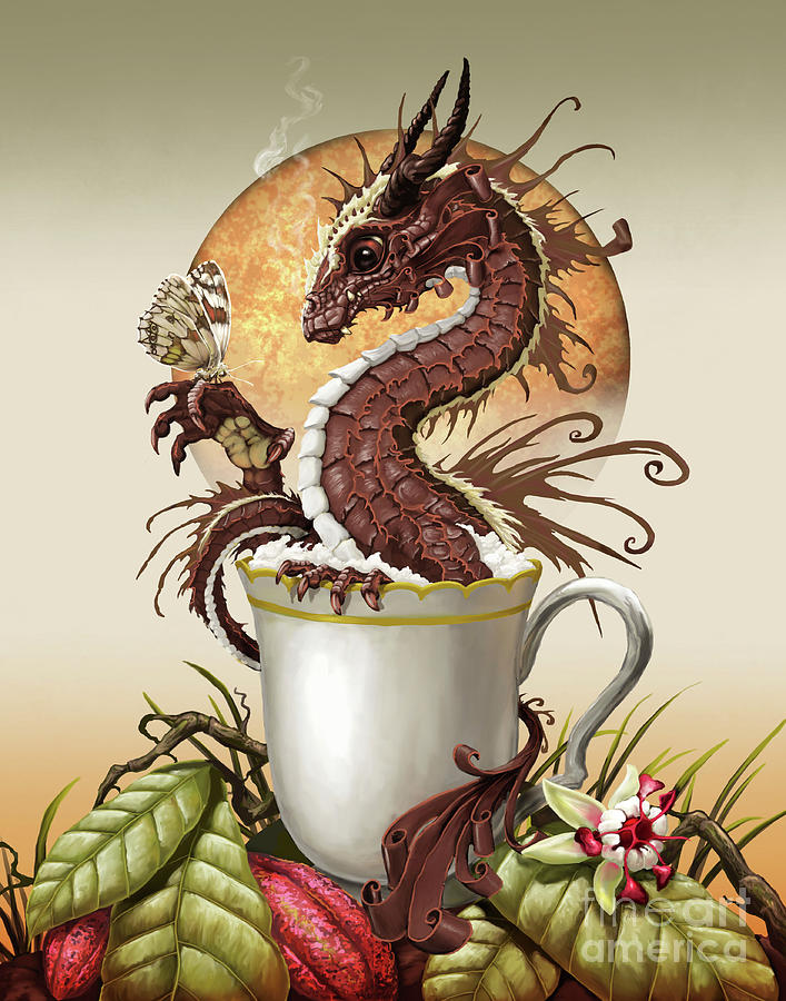 Hot Chocolate Dragon Digital Art by Stanley Morrison