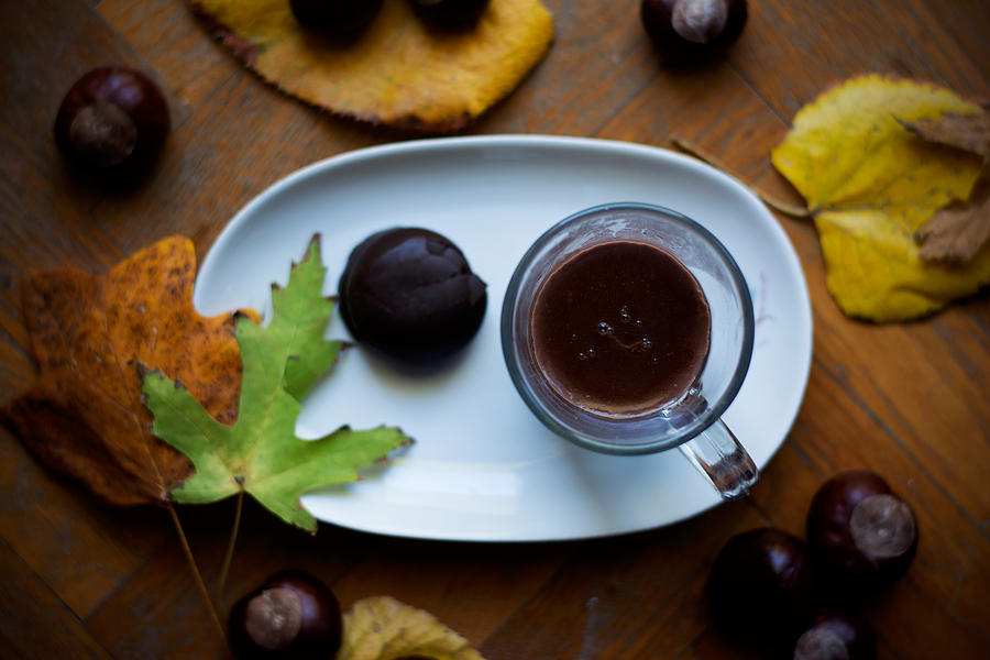 Fall Photograph - Hot chocolate for cold autumn days by Newnow Photography By Vera Cepic