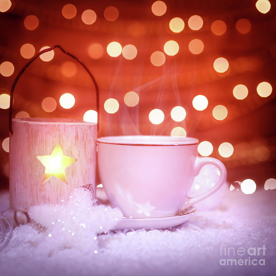 Hot chocolate in Christmas still life Photograph by Anna Om