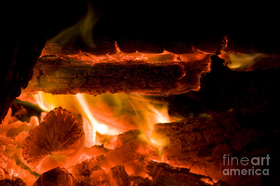 Hot Coals Background Photograph by Jorgo Photography