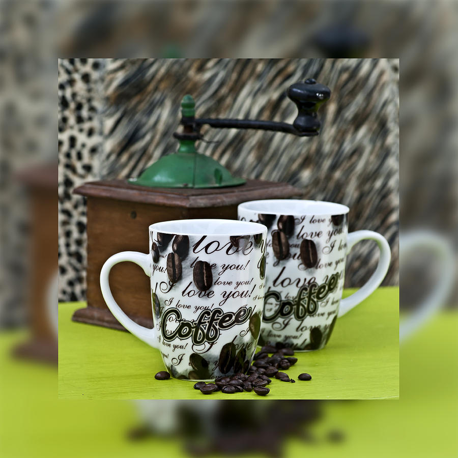 Hot coffee mug and mill series 2 Photograph by Pedro Cardona Llambias