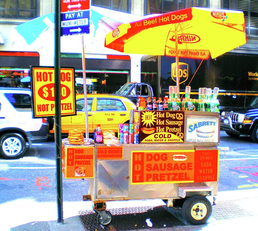 Hot Dog Wagon - NYC Photograph by Marvin Blatt - Pixels