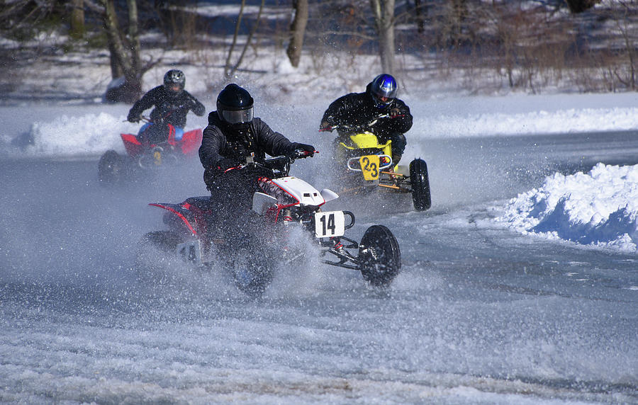 Hot Ice Racing Photograph by Mike Martin