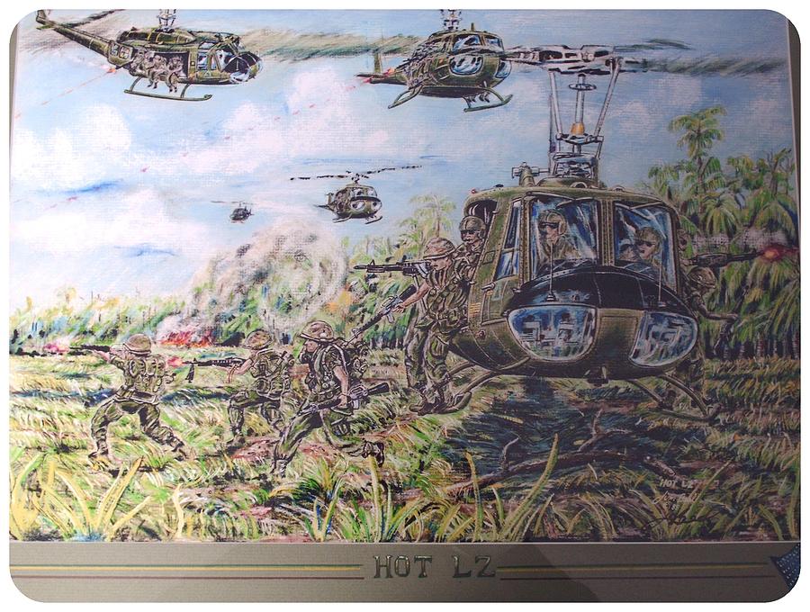 Military Drawing - Hot LZ by James Beal Military Drawing - Hot LZ by James Beal