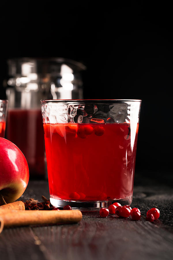 Tea Photograph - Hot mulled wine prepared with fruits and various spices by Vadim Goodwill