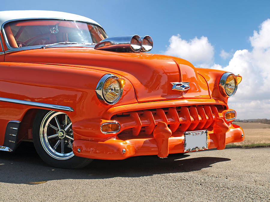 Hot Orange Chevy Photograph by Gill Billington