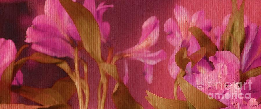 Hot Pink Lilies Digital Art by Elizabeth McTaggart