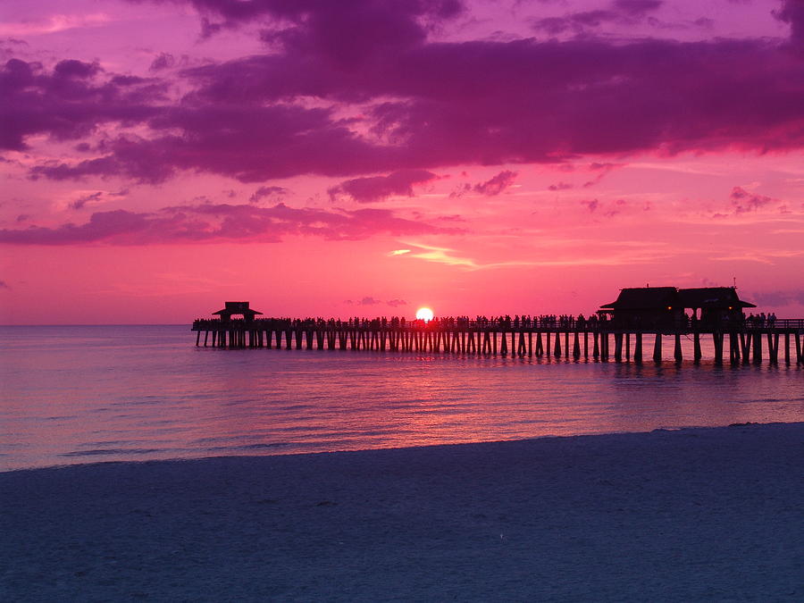 Sunset Photograph - Hot Purple by Florene Welebny