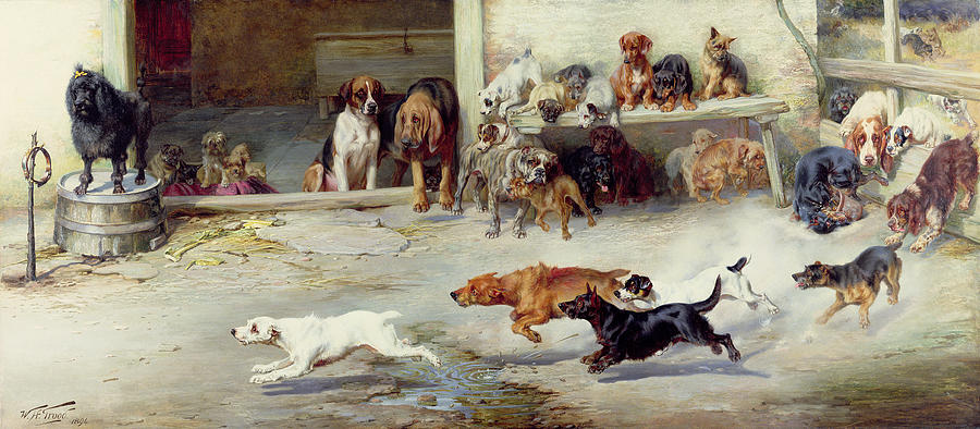 Hot Pursuit Painting by William Henry Hamilton Trood
