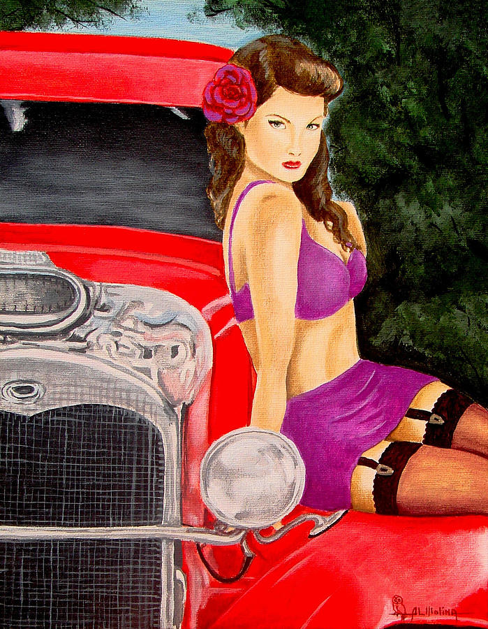 Hot Ride Painting by Al  Molina