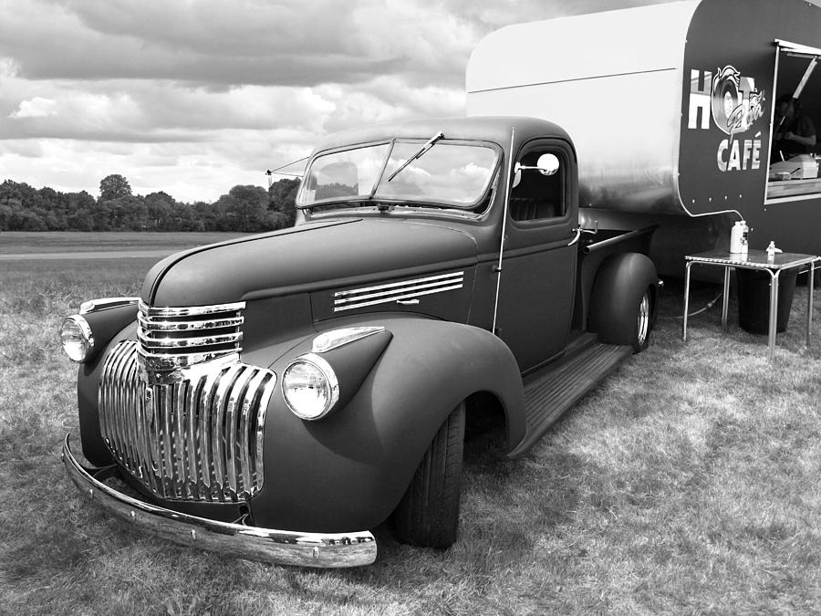 Hot Rod Cafe in Black and White Photograph by Gill Billington