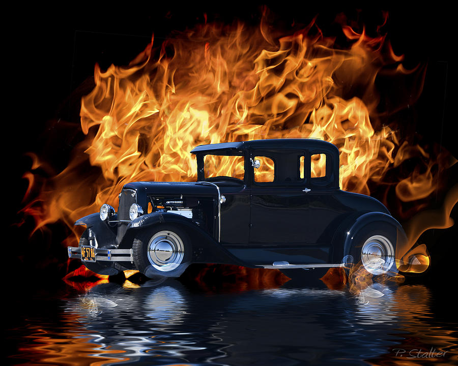1931 Coupe Digital Art - Hot Rod by Patricia Stalter
