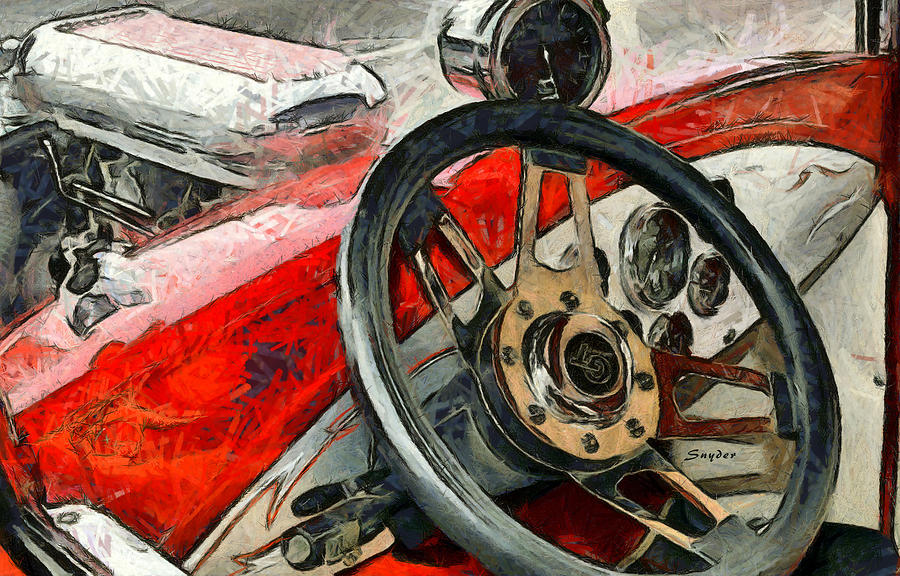 Hot Rod Steering Wheel Photograph by Floyd Snyder