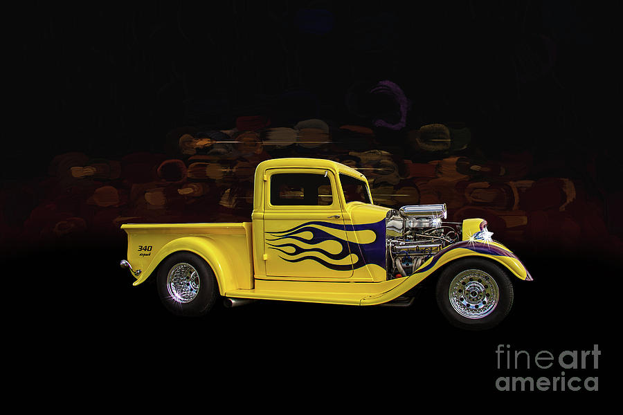 Hot Rod Truck On Black Photograph by Nick Gray - Fine Art America