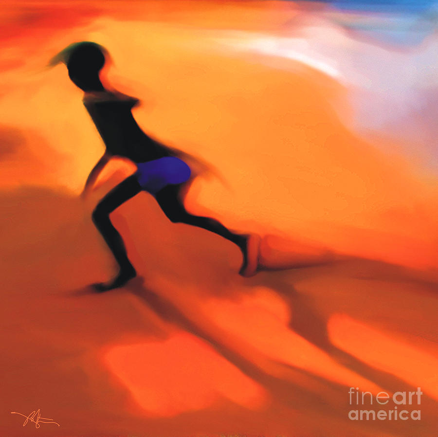 Beach Painting - Hot Sands by Bob Salo