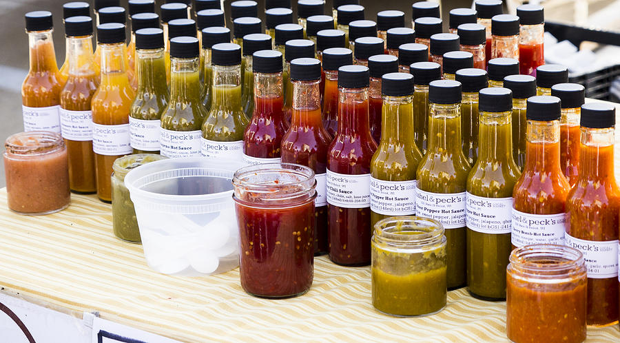 Hot Sauces - Madison Farmers Market Photograph by Steven Ralser