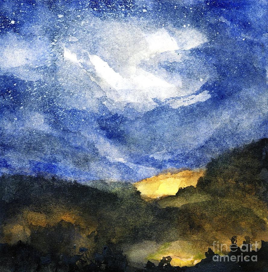 Hot Spots in Our Mountains Tonight Painting by Randy Sprout