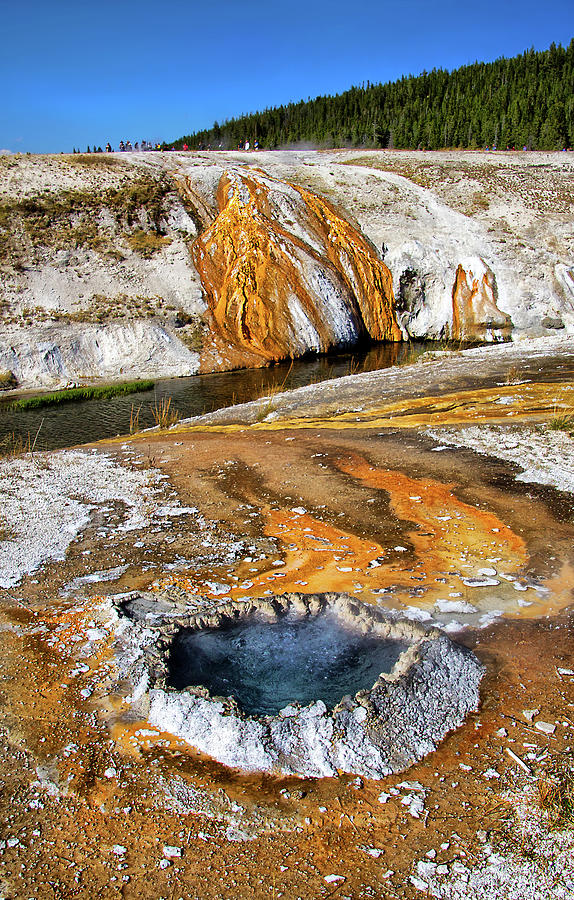 Hot Spring by the Firehole River in Yellowstone Photograph by Carolyn Derstine
