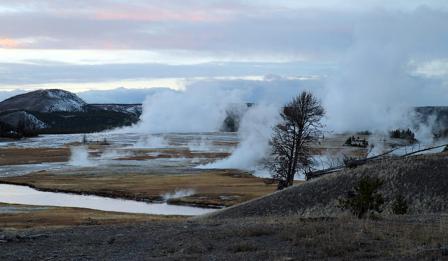 Hot springs and Geysers in Yellowstone Photograph by Pierre Leclerc Photography