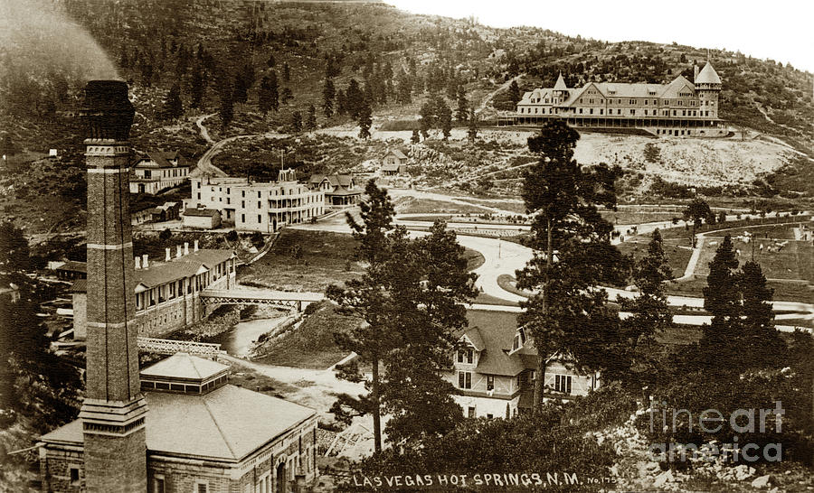 Las Vegas Photograph - Hot Springs Hotel, Las Vegas, New Mexico by Monterey County Historical Society