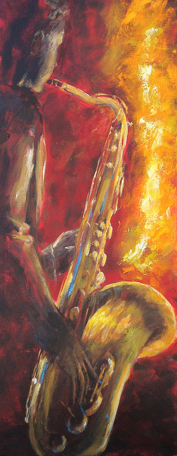 Jazz Painting - Hot Summer Night part 1 of 3 by Kathleen Tucker