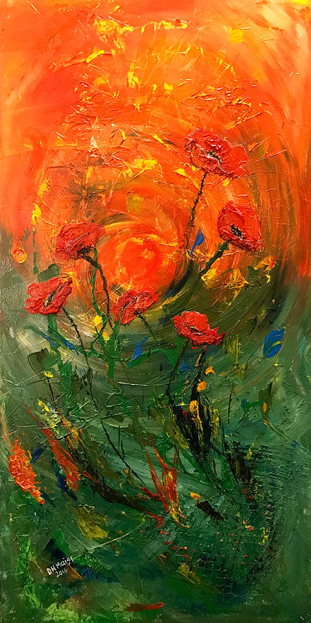 Hot Summer Poppies Painting by Dorothy Maier