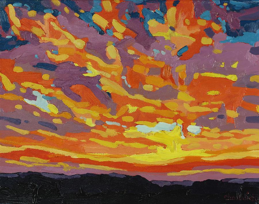 Hot Sunset Painting by Phil Chadwick