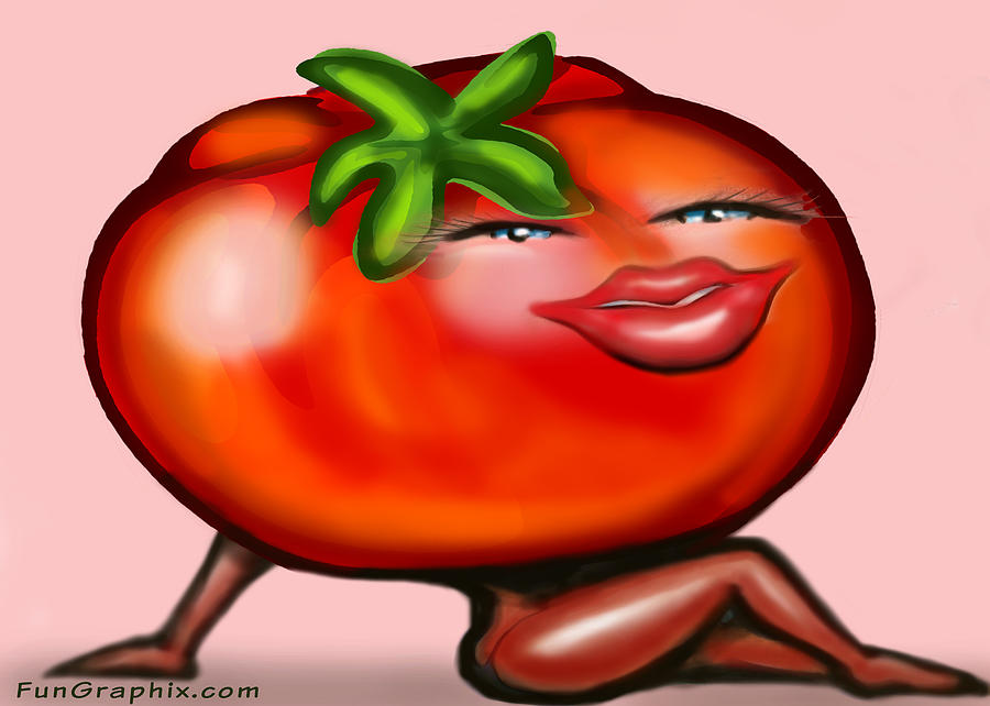 Hot Tomato Greeting Card by Kevin Middleton