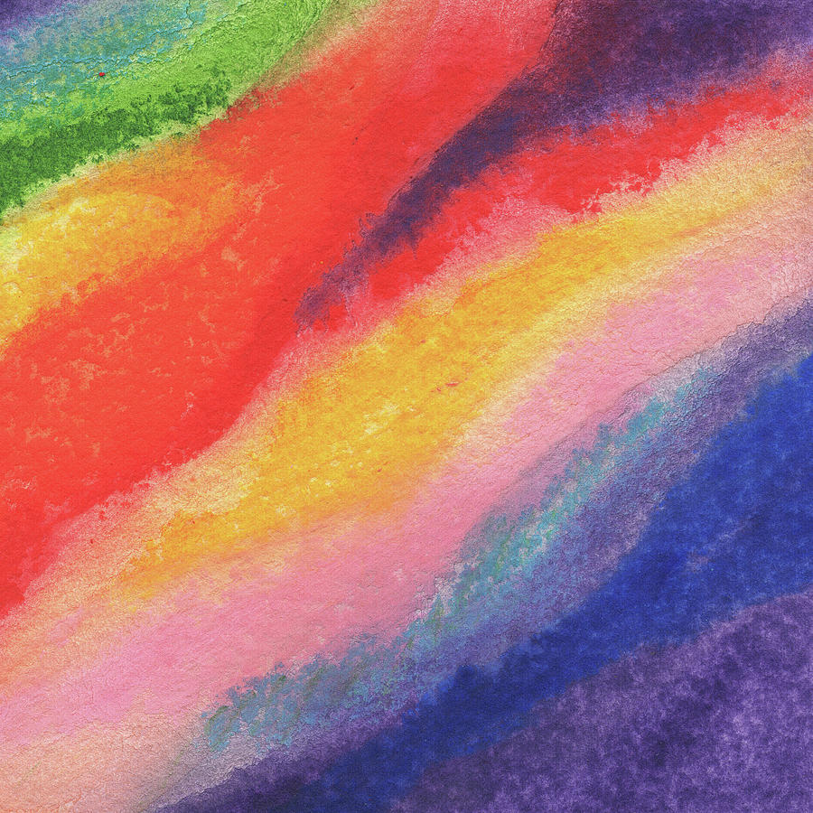 Hot Vivid Rainbow Abstract Decor I Painting by Irina Sztukowski