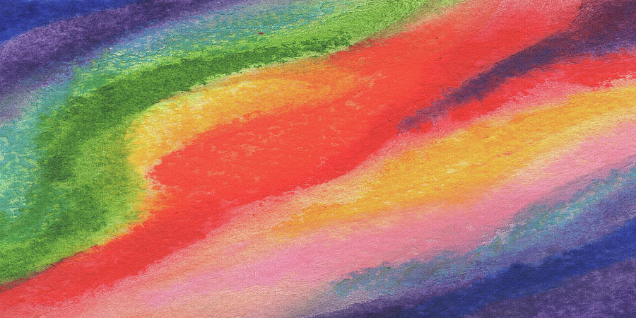 Hot Vivid Rainbow Abstract Decor III Painting by Irina Sztukowski