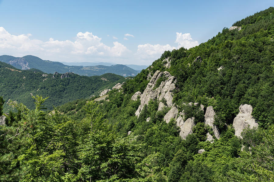 Hot White Rocks - a Summer Landscape in the Mountains Photograph by Georgia Mizuleva