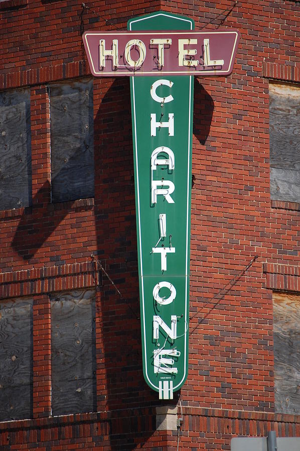 Sign Photograph - Hotel Charitone by Jame Hayes