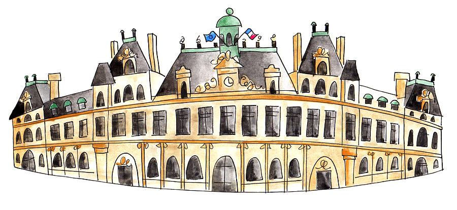 Hotel de Ville Painting by Anna Elkins