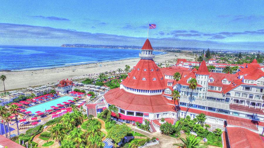 Hotel Del Coronado - from the sky Photograph by Ryan Barmore - Fine Art ...