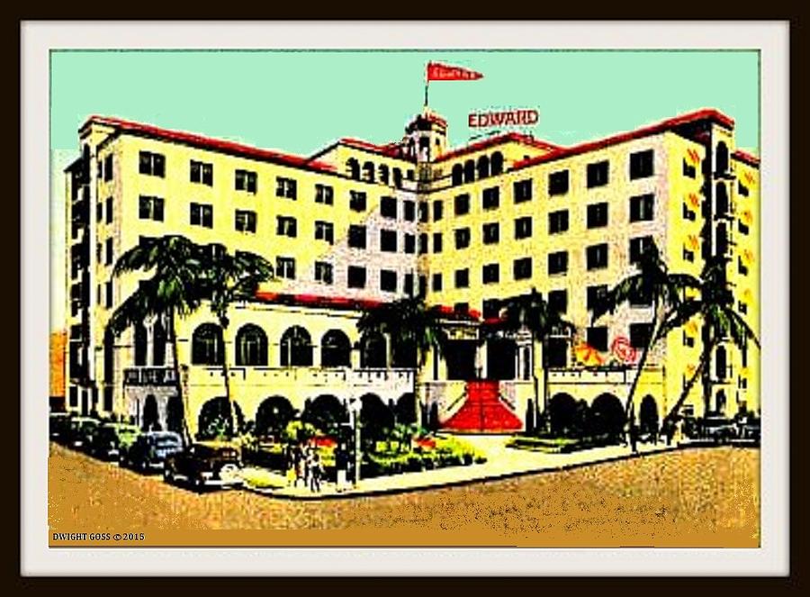 Hotel Edward, Miami Beach Fl, 1932 Mixed Media by Dwight GOSS Fine