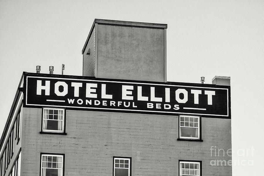 Hotel Elliott Wonderful Beds BW Photograph by Jerry Fornarotto