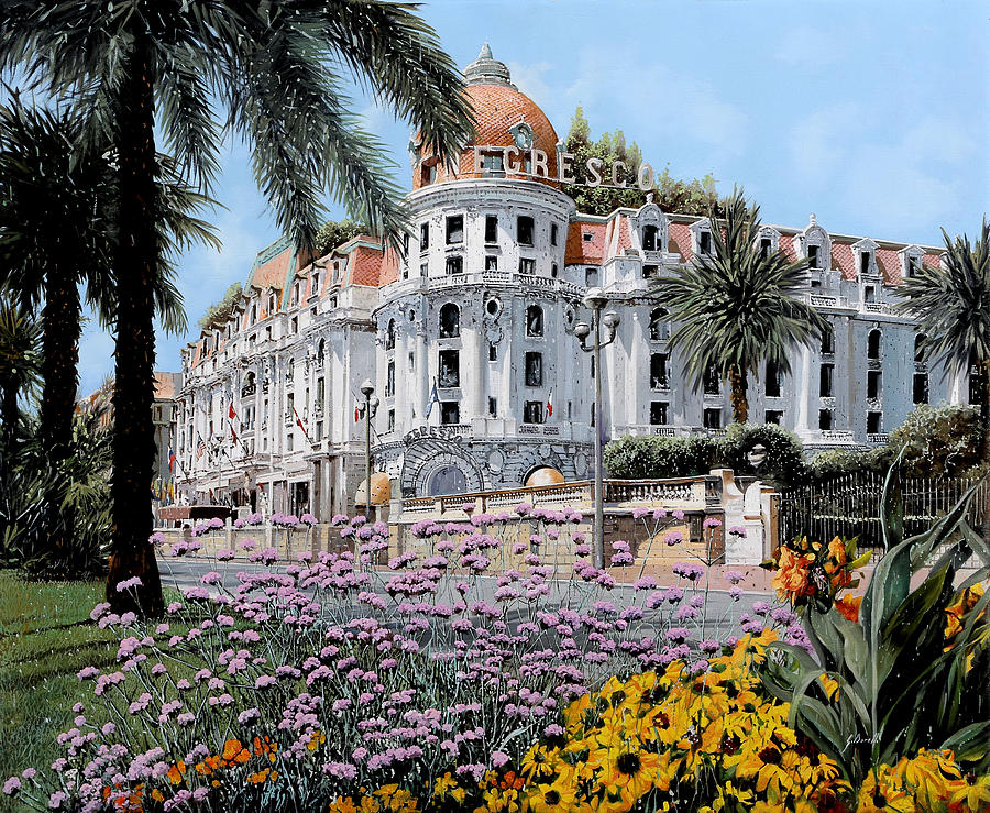 Negresco Painting - Hotel Negresco  by Guido Borelli