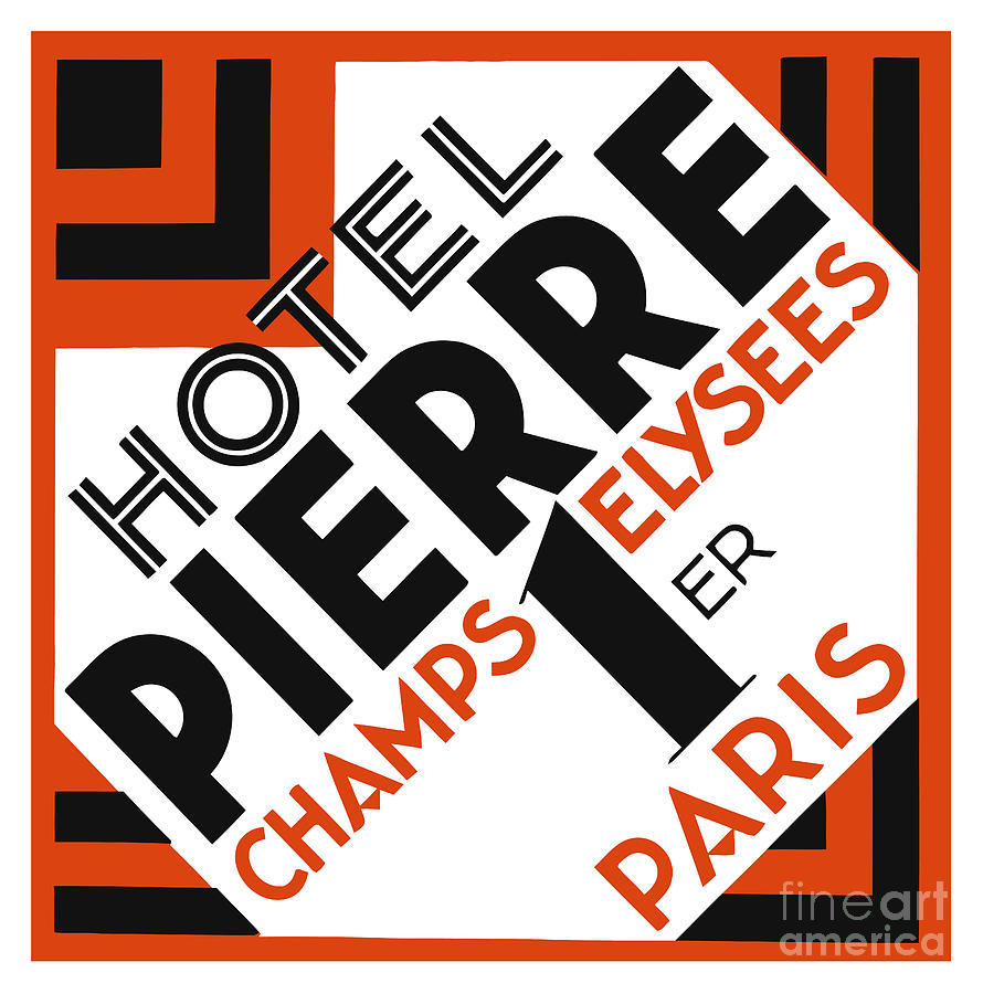 Hotel Pierre Paris France Art Deco Digital Art by Heidi De Leeuw