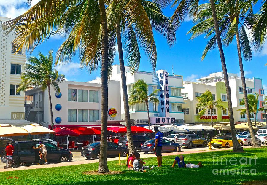 Miami Photograph - Hotel Row by Judy Kay