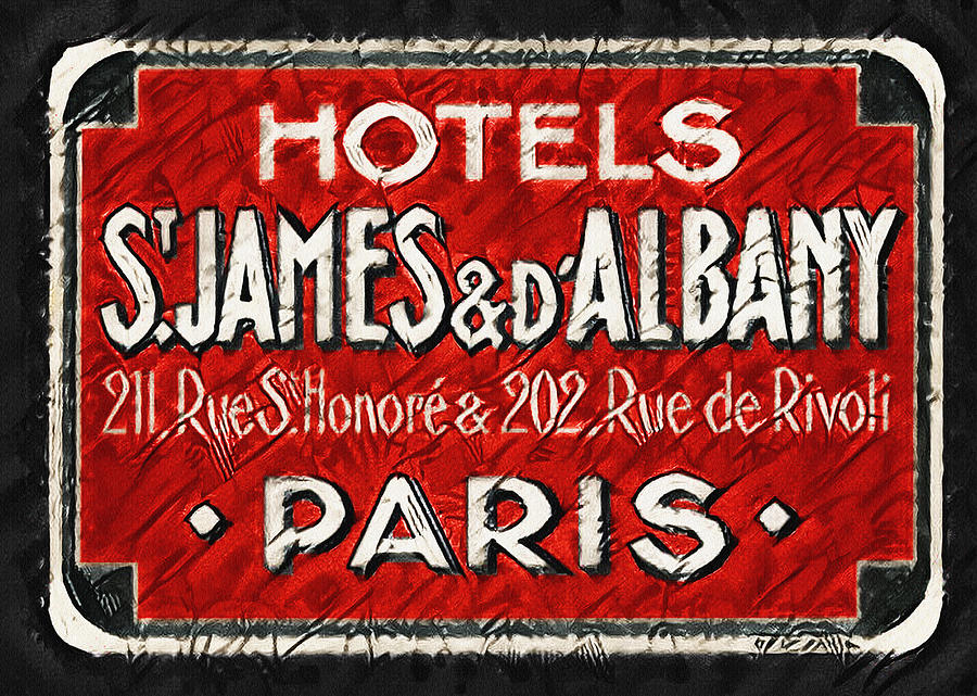 Hotel St James and DAlbany Paris Painting by Bill Cannon