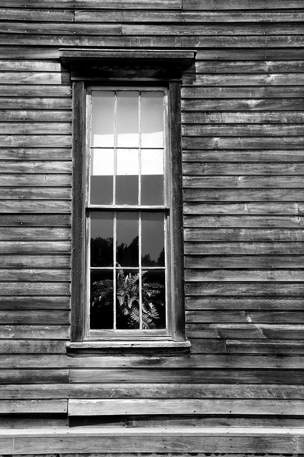 Hotel Window Fayette State Park BW Photograph by Mary Bedy