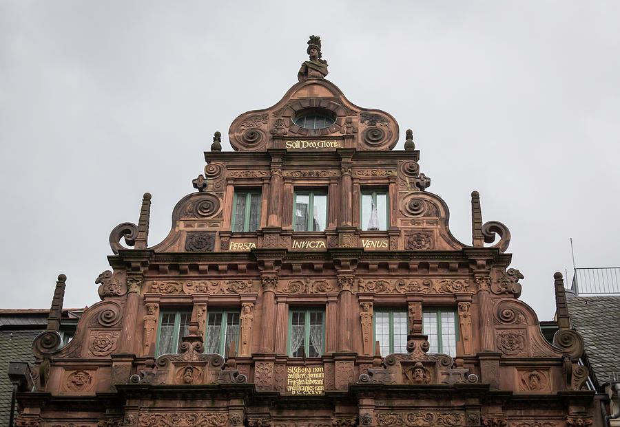 Hotel Zum Ritter Inscriptions Heidelberg Photograph by Teresa Mucha