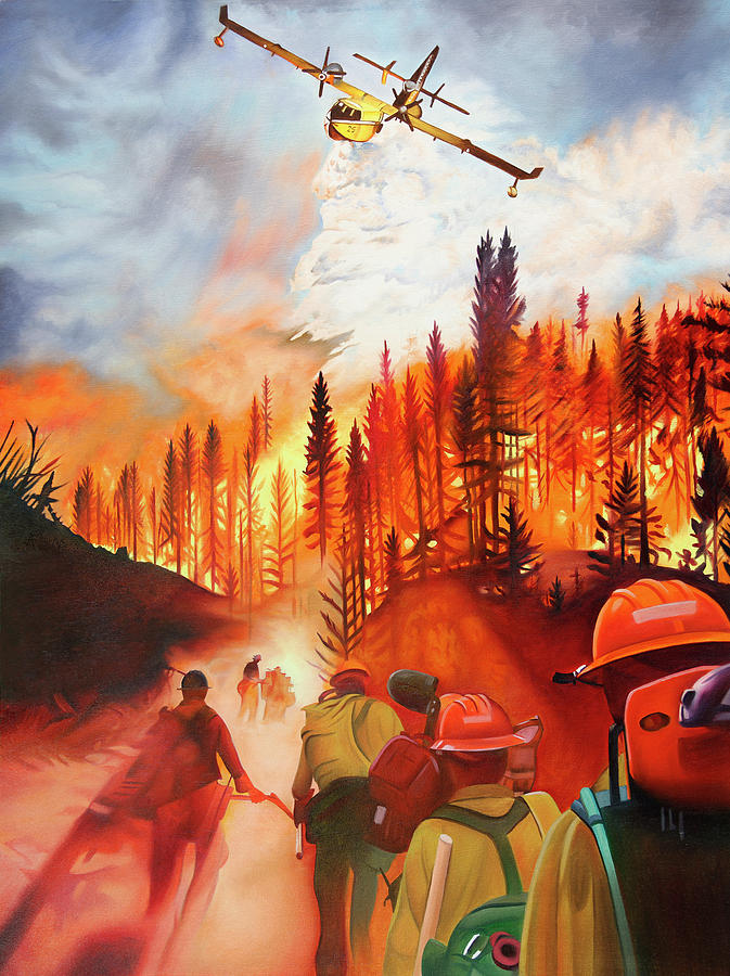 Hotshot Crew Painting by Joshua Morton