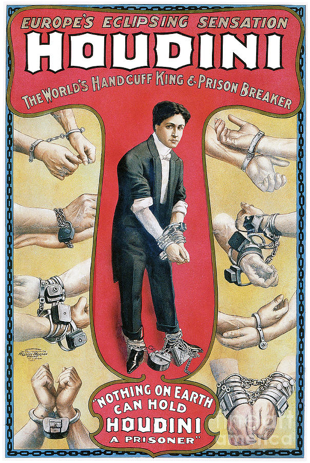 Houdini Advertising Poster 1906 Photograph by Jon Neidert