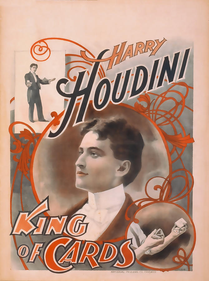 Houdini King Of Cards Mixed Media by David Wagner