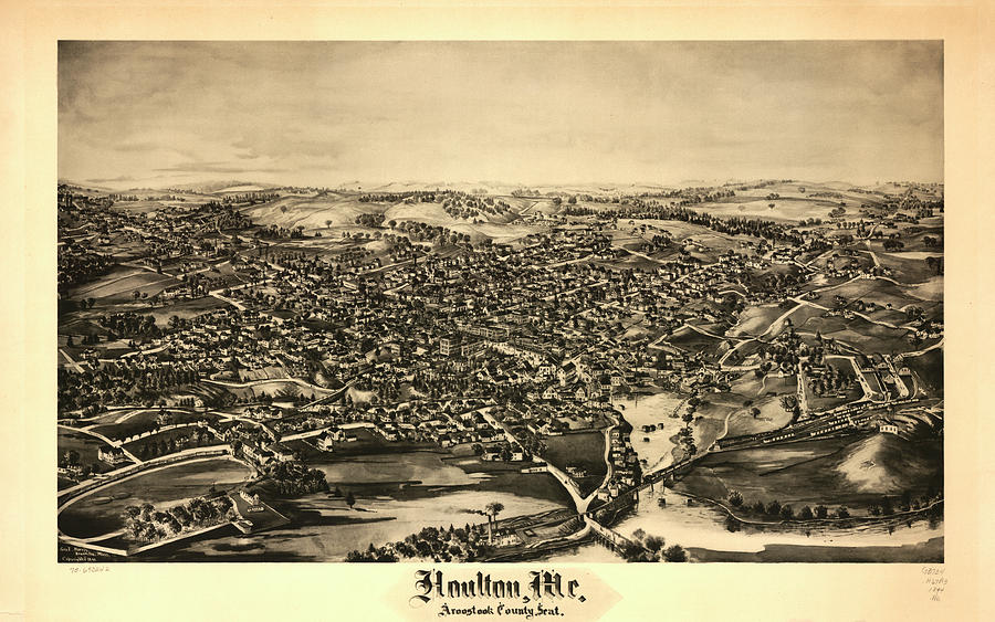 Map Painting - Houlton by Norris