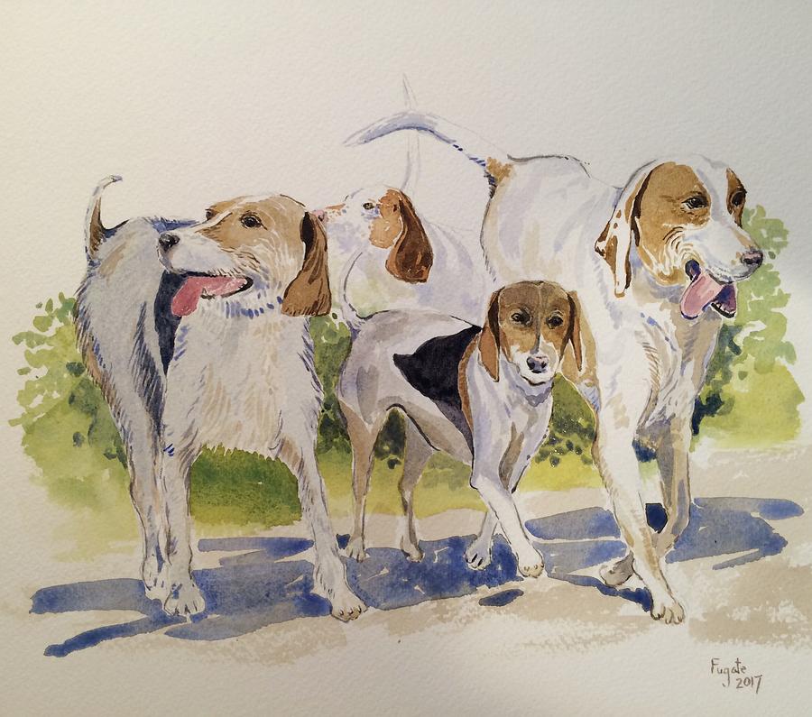 Hounds From The Joint Meet Painting by Robert Fugate
