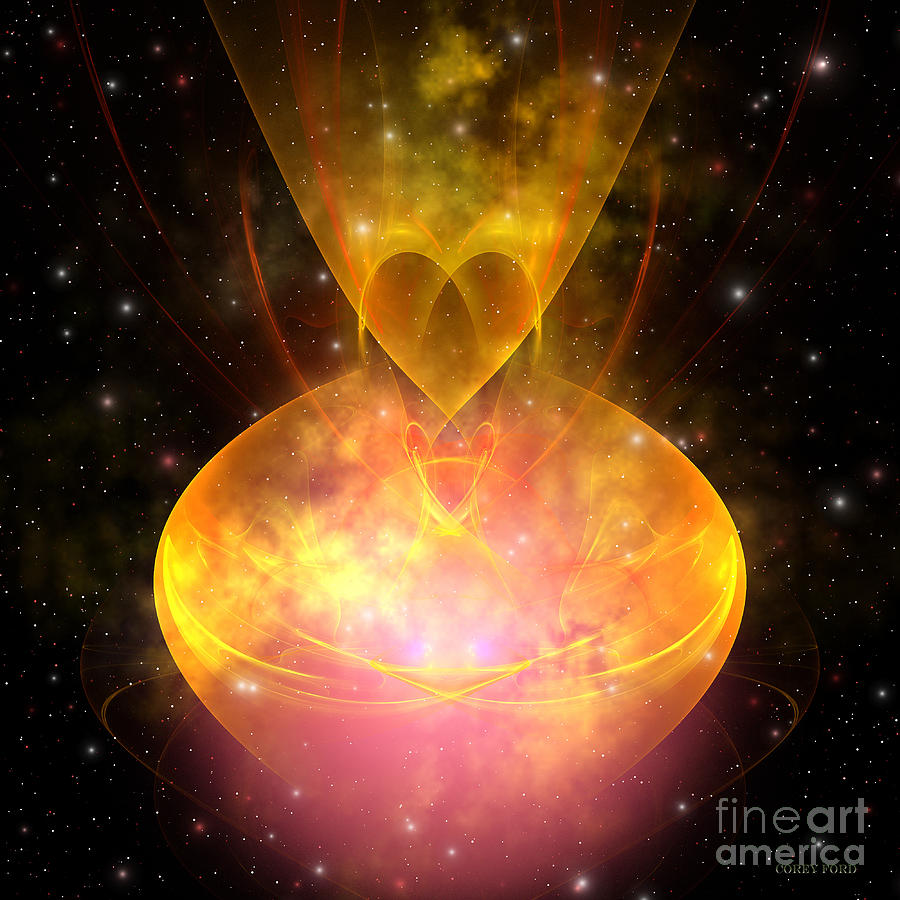 Hourglass Nebula Painting by Corey Ford